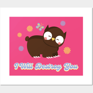 Cute Owl Bear (I Will Destroy You) Posters and Art